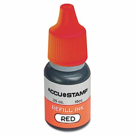 CONSOLIDATED STAMP MFG ACCU-STAMP Gel Ink Refill- Red- 0.35 oz Bottle 90683